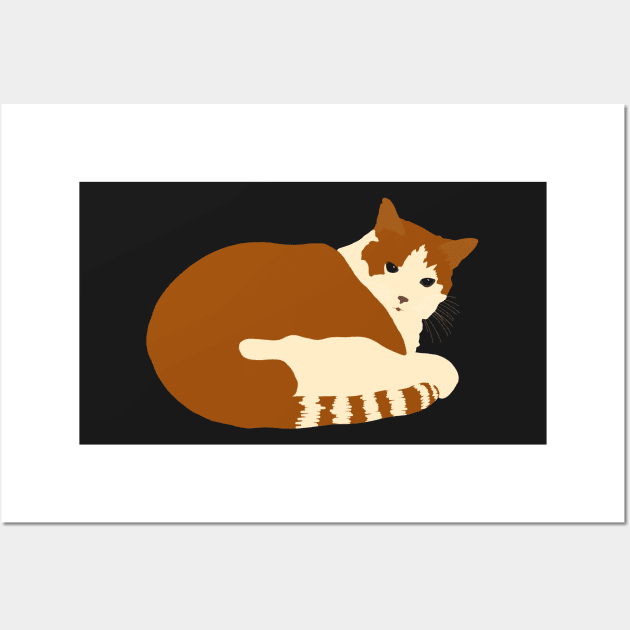 Orange cat Wall Art by quirkyandkind